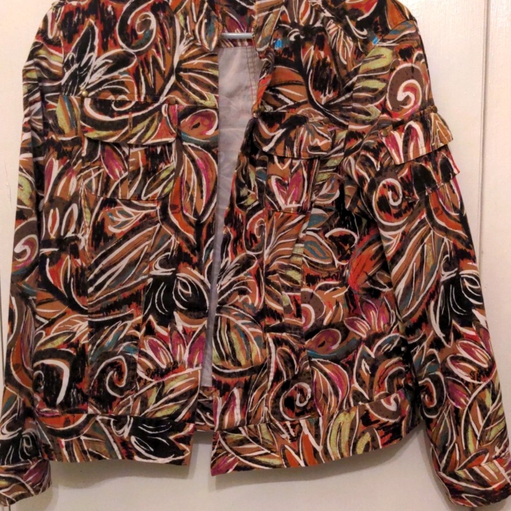 Chico Trippy Jacket Cardigan Sz 2 Small